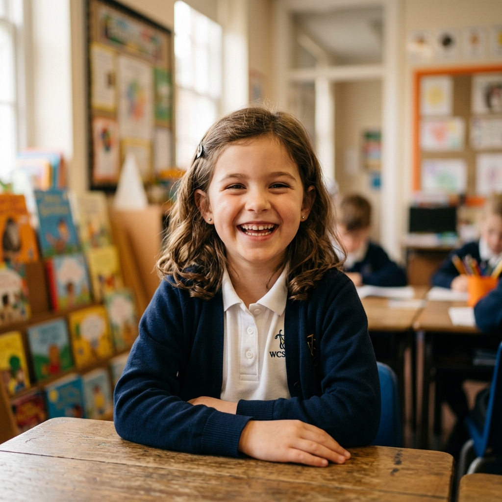 Portrait scolaire de classe professionnel d'un enfant